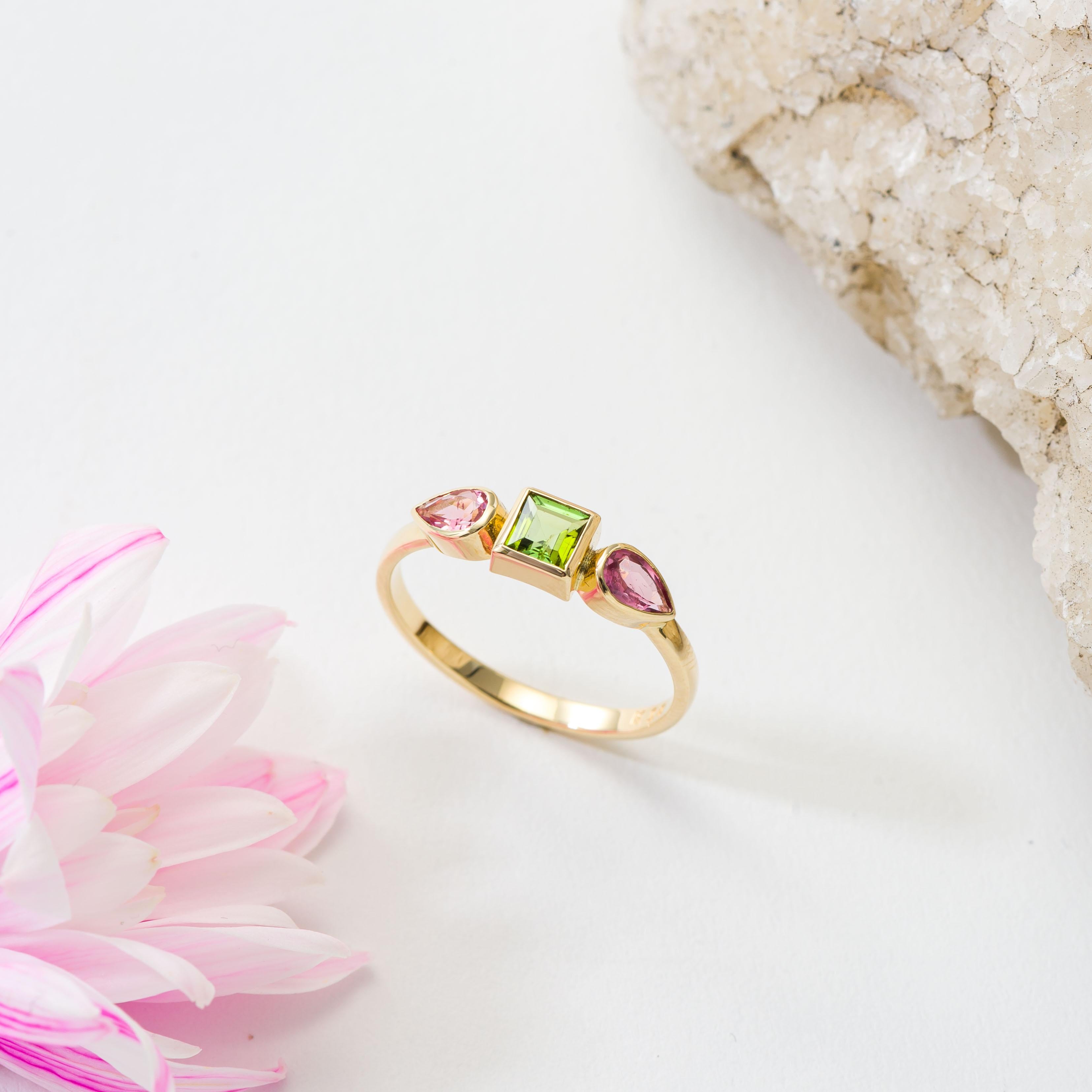 Women's Tourmaline Gold Ring For Sale