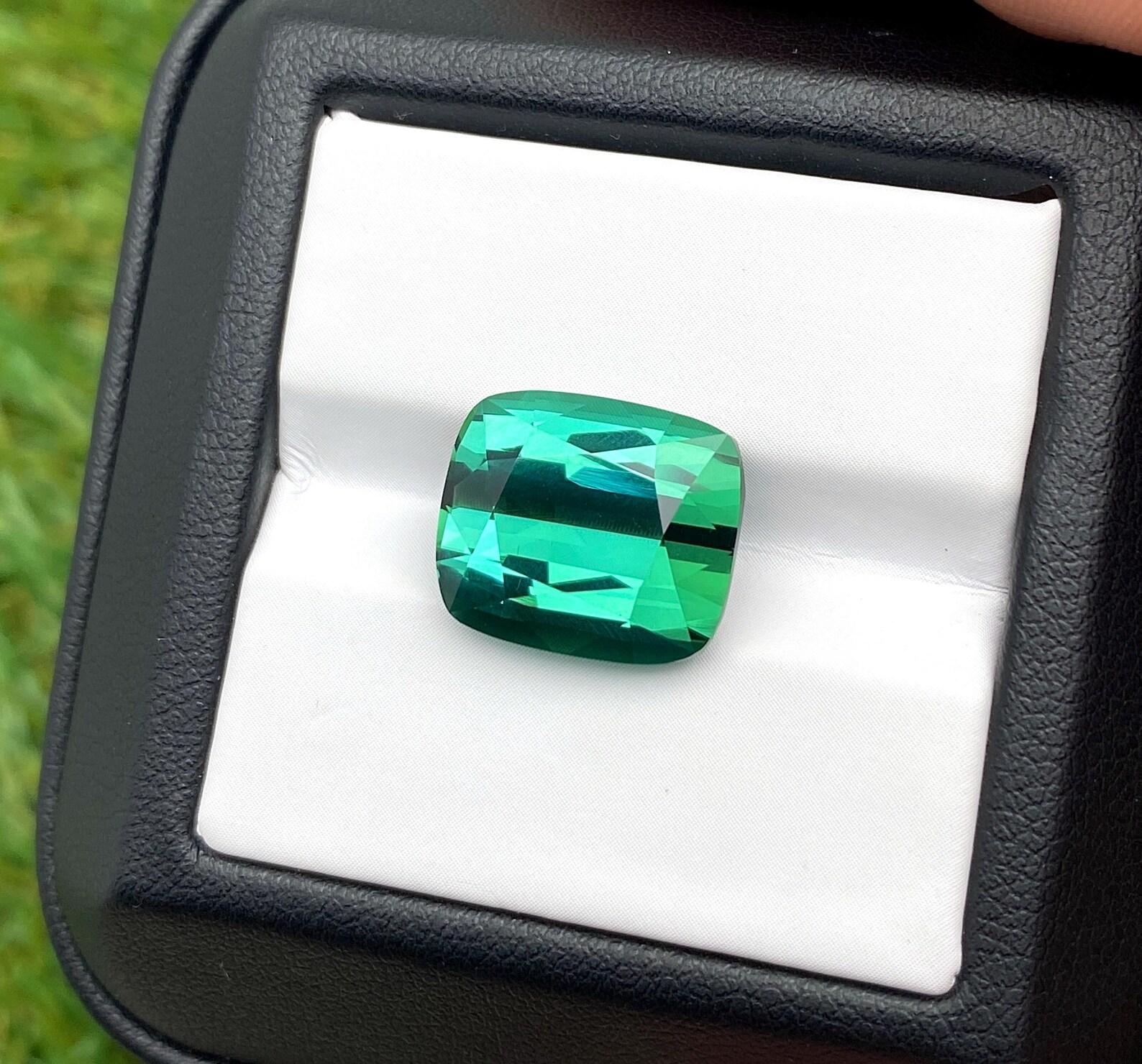 Tourmaline Lagoon 10.13Ct natural gemstone, Cushion cut, Afghanistan, GIA, GFCO For Sale 1