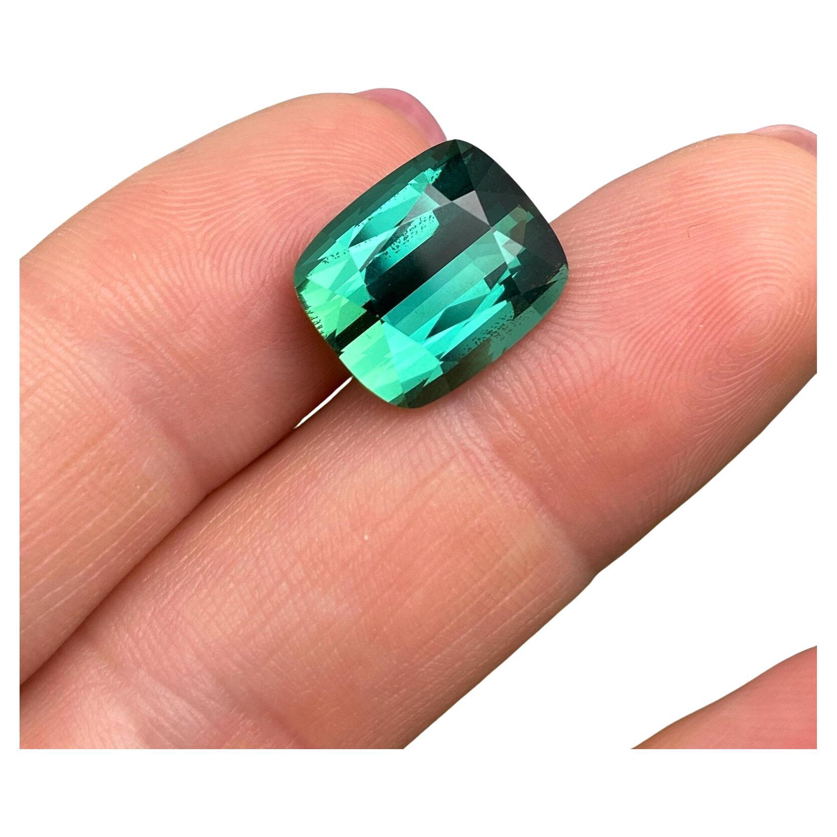 Tourmaline Lagoon 10.13Ct natural gemstone, Cushion cut, Afghanistan, GIA, GFCO