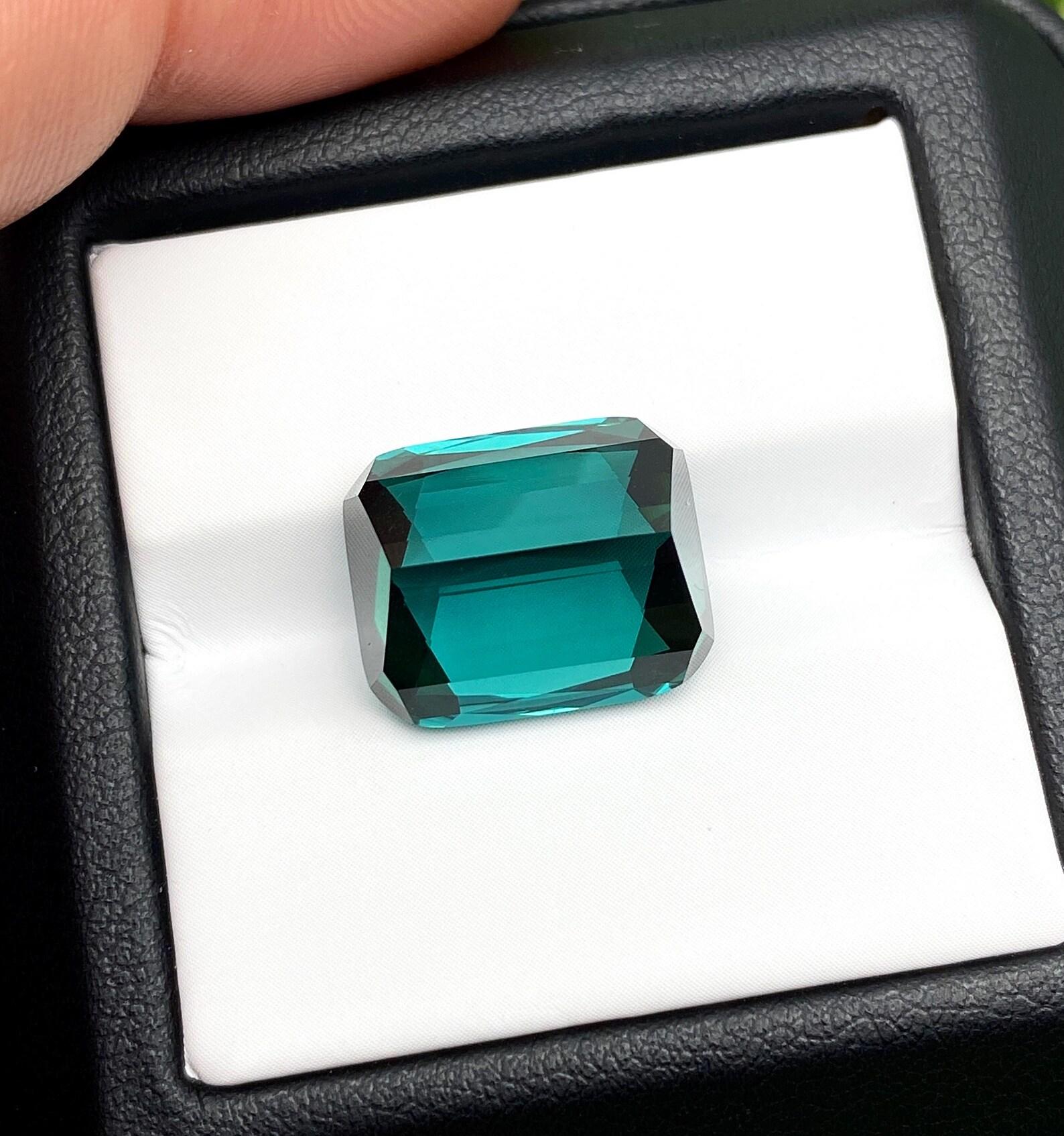 Tourmaline Lagoon 12.80Ct natural gemstone, Cushion cut, Afghanistan, GIA, GFCO In New Condition For Sale In Daugavpils, LV