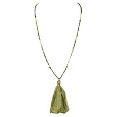 Collier de méditation et de prières en tourmaline mala 18 carats avec squelettes en Spersastite