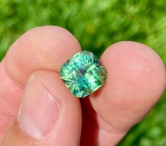 Turmalin Natürlicher loser Edelstein 6,59 ct, Kissenschliff, Zertifikat. Herkunft Ni