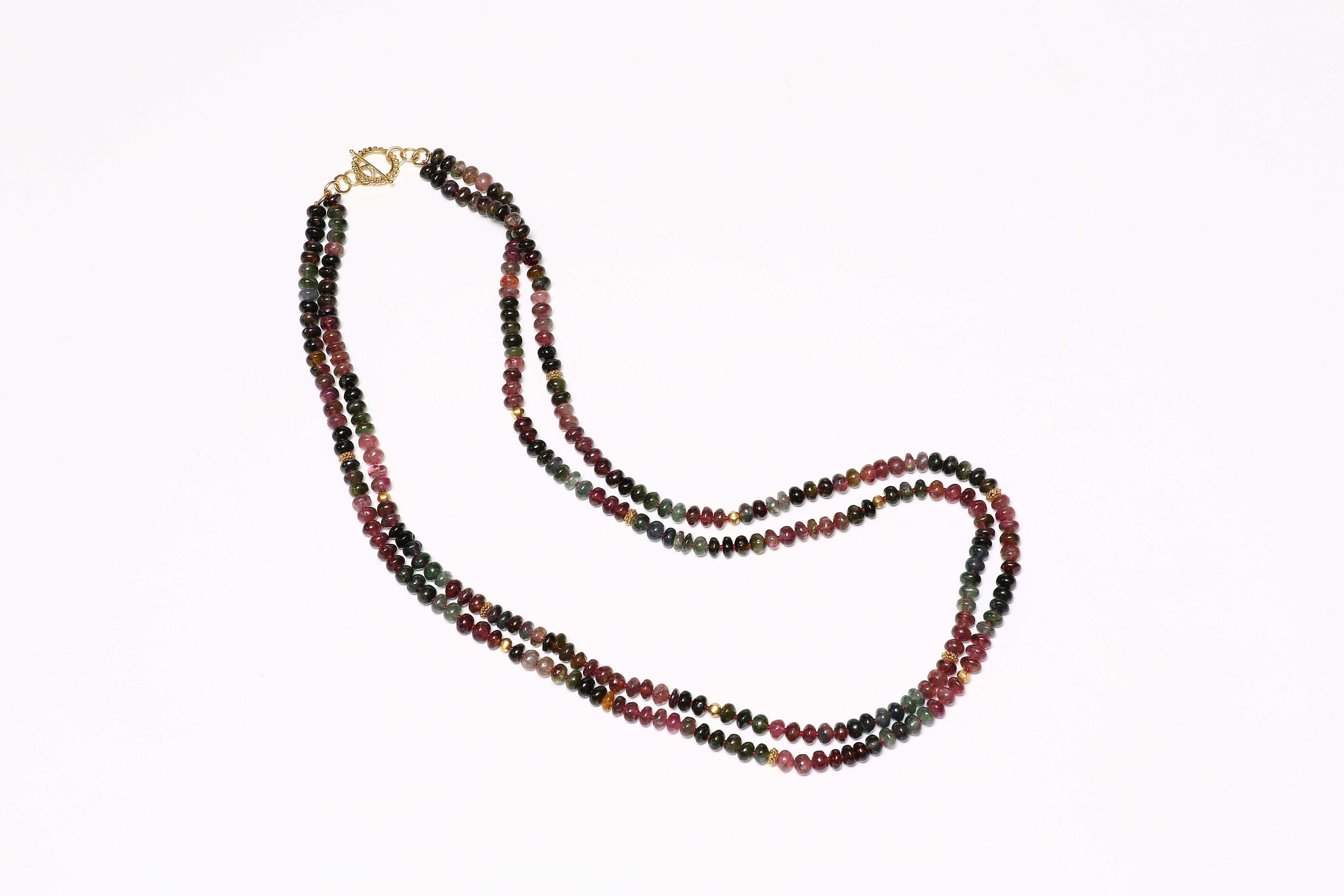 Bead Tourmaline Necklace For Sale