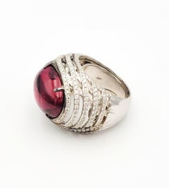 Tourmaline Oval Cabochon Cocktail Ring