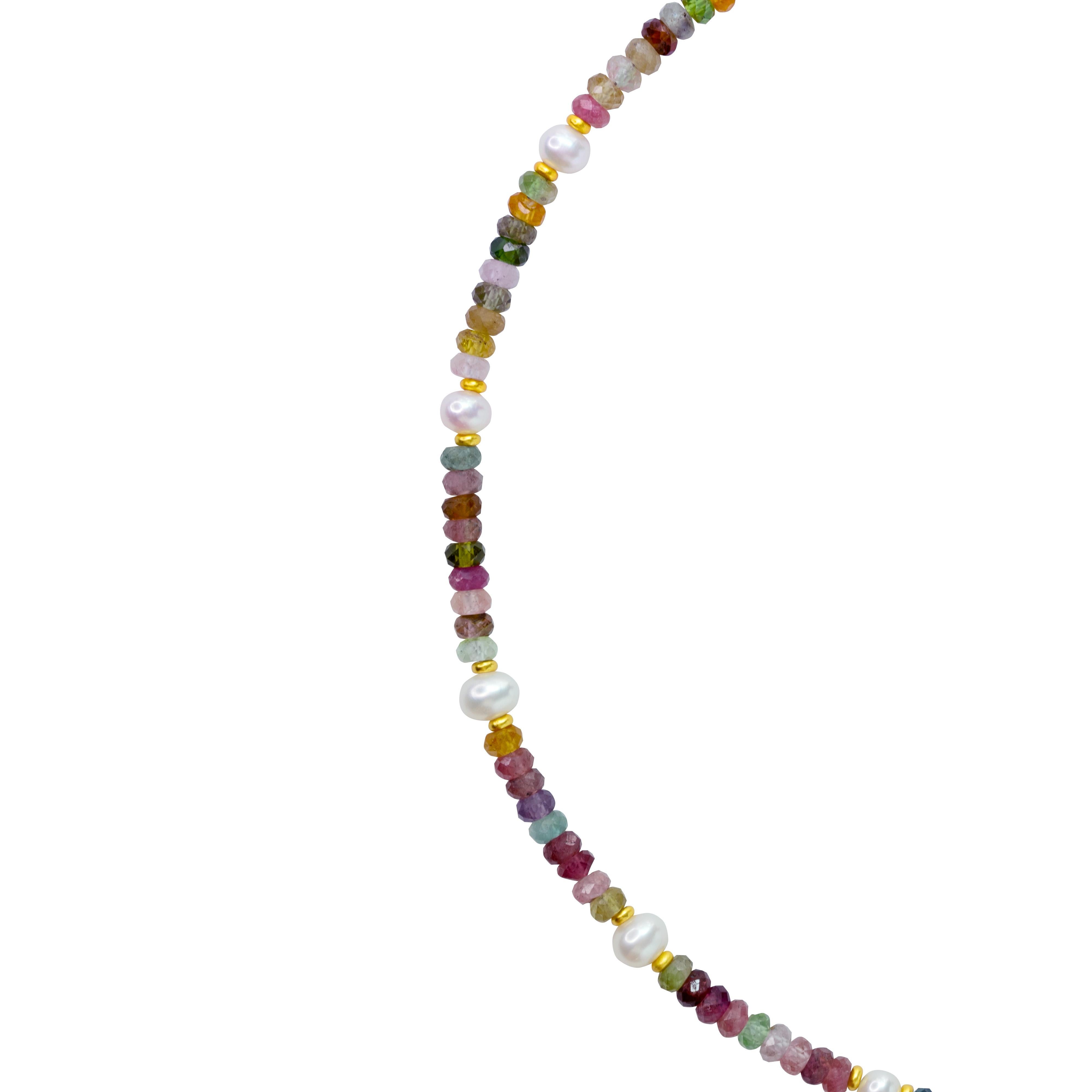 Turmalin Perle 14K Gold Halskette -von Bombyx House im Zustand „Neu“ im Angebot in Westport, CT