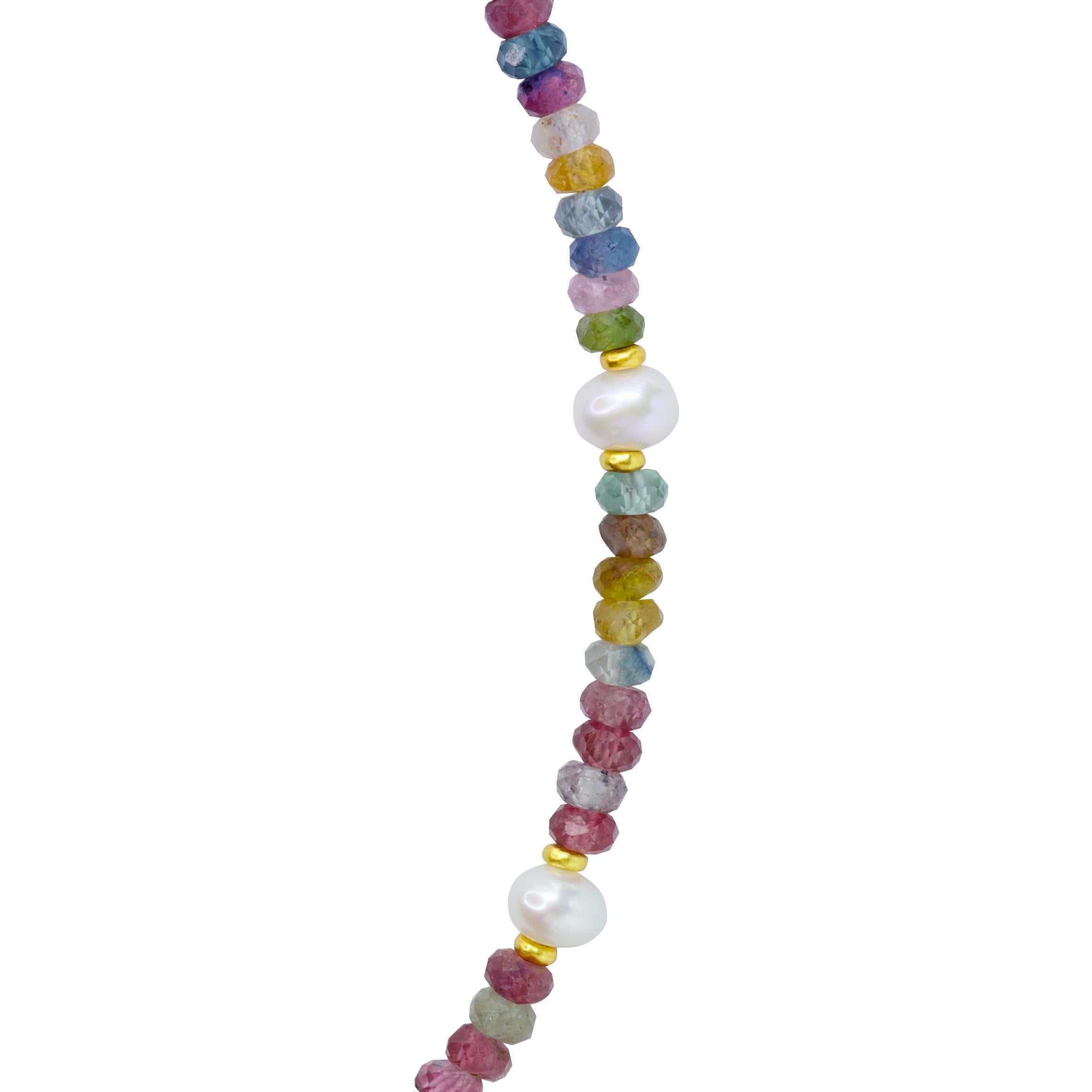 Turmalin Perle 14K Gold Halskette -von Bombyx House im Angebot 2
