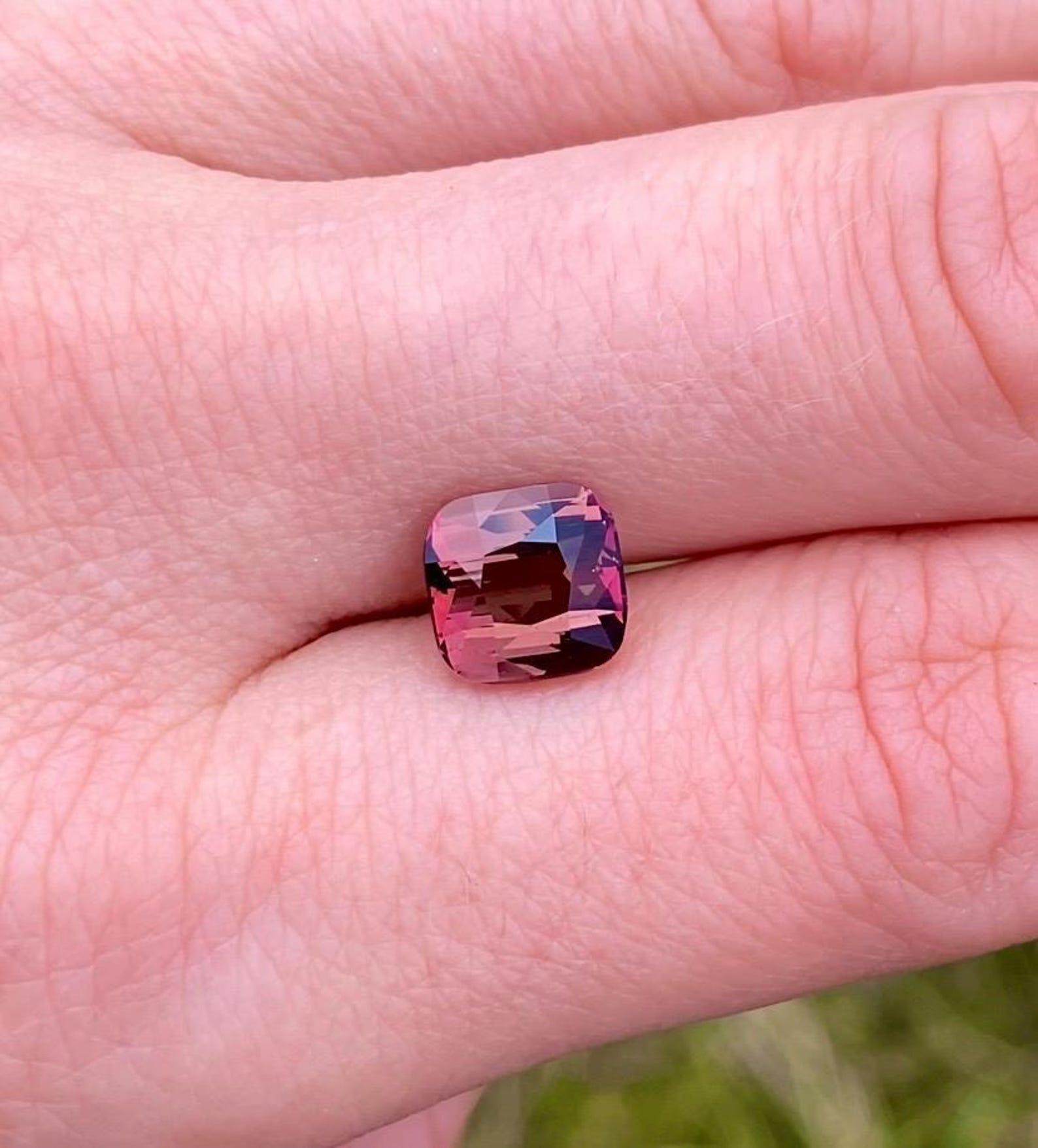 Cushion Cut Tourmaline Pink 3.55Ct natural Loose Gemstone Square Cushion cut, GFCO certified For Sale
