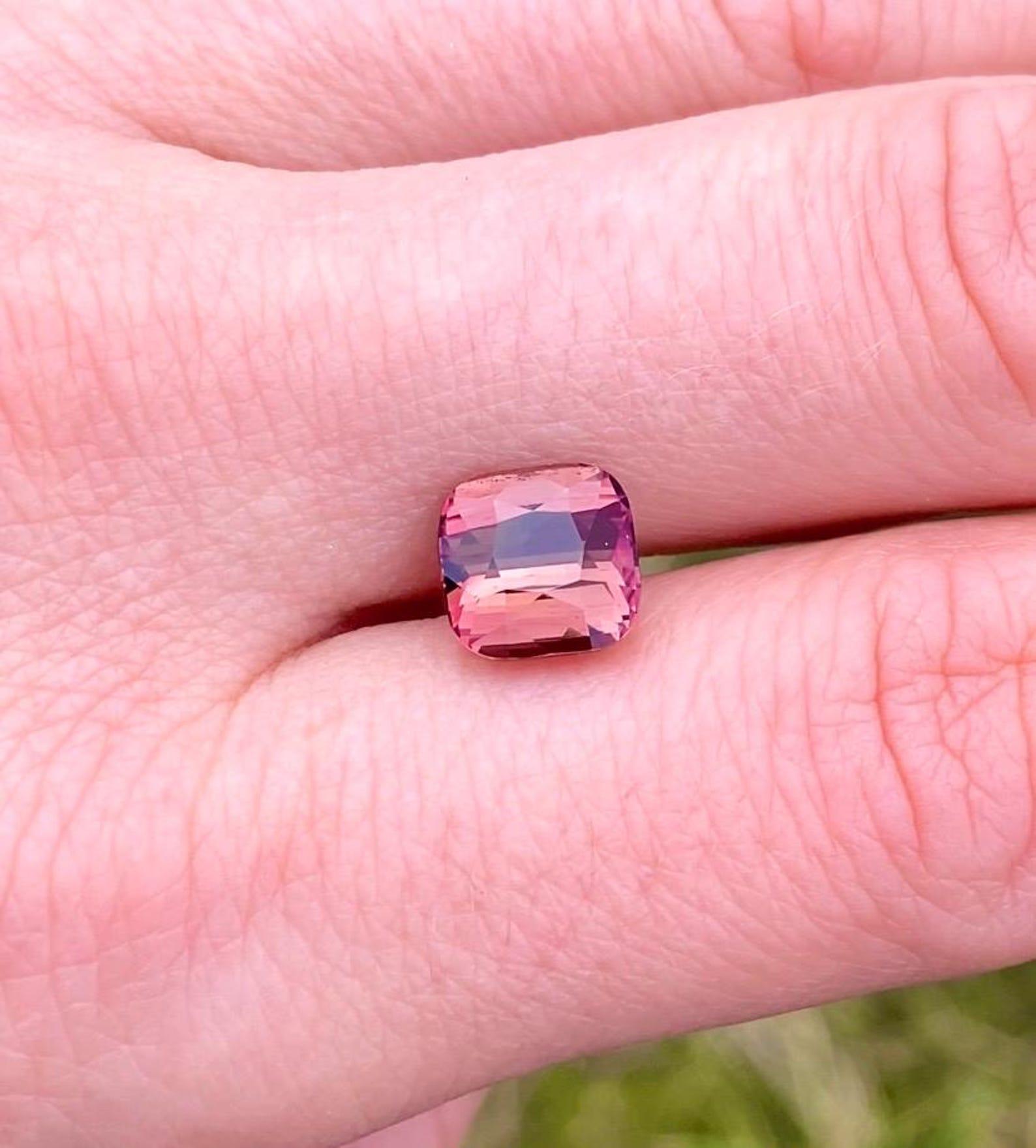 Tourmaline Pink 3.55Ct natural Loose Gemstone Square Cushion cut, GFCO certified For Sale 4