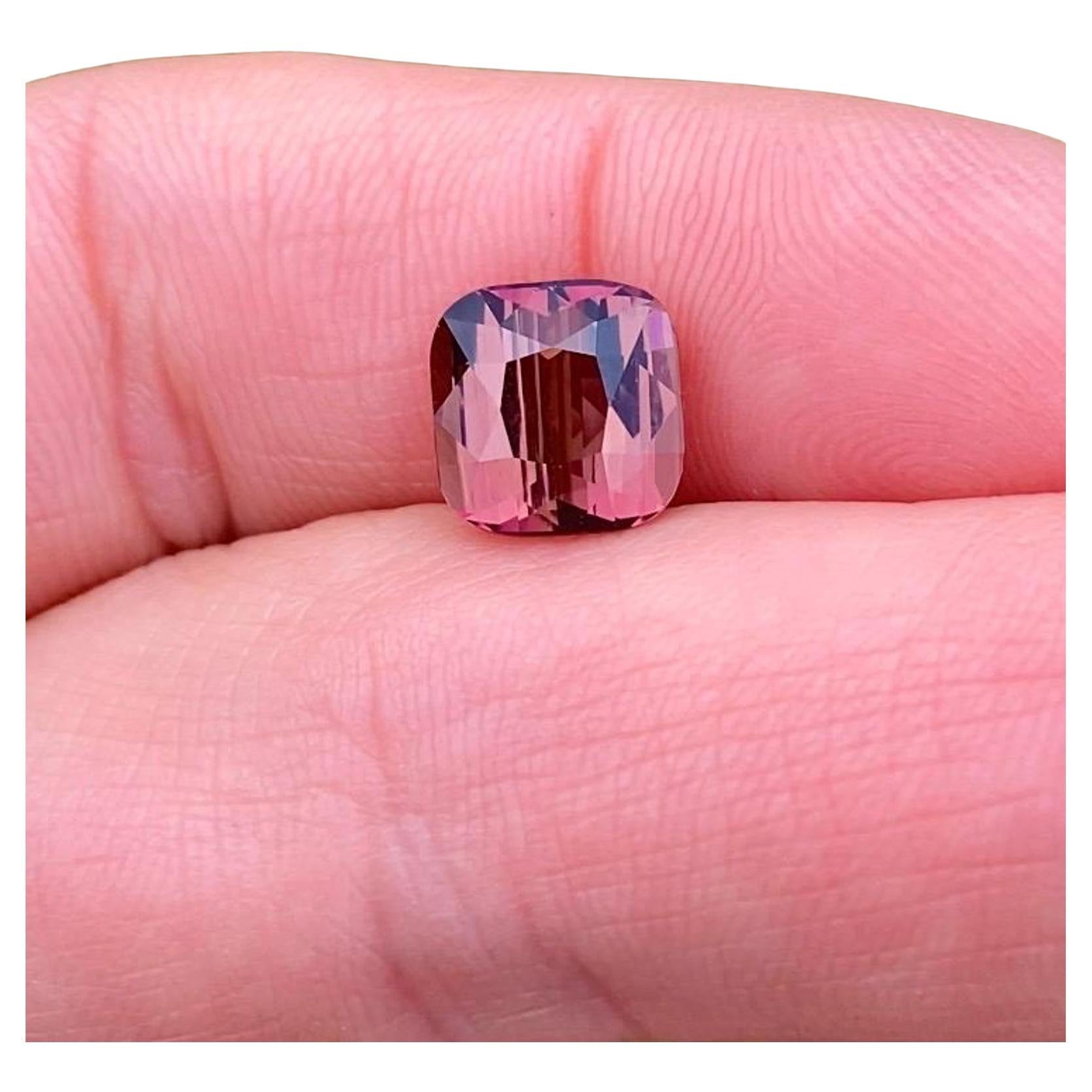 Tourmaline Pink 3.55Ct natural Loose Gemstone Square Cushion cut, GFCO certified