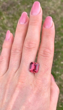 Tourmaline Pink 7.06Ct natural gemstone, Cushion cut, Nigeria, GFCO certified