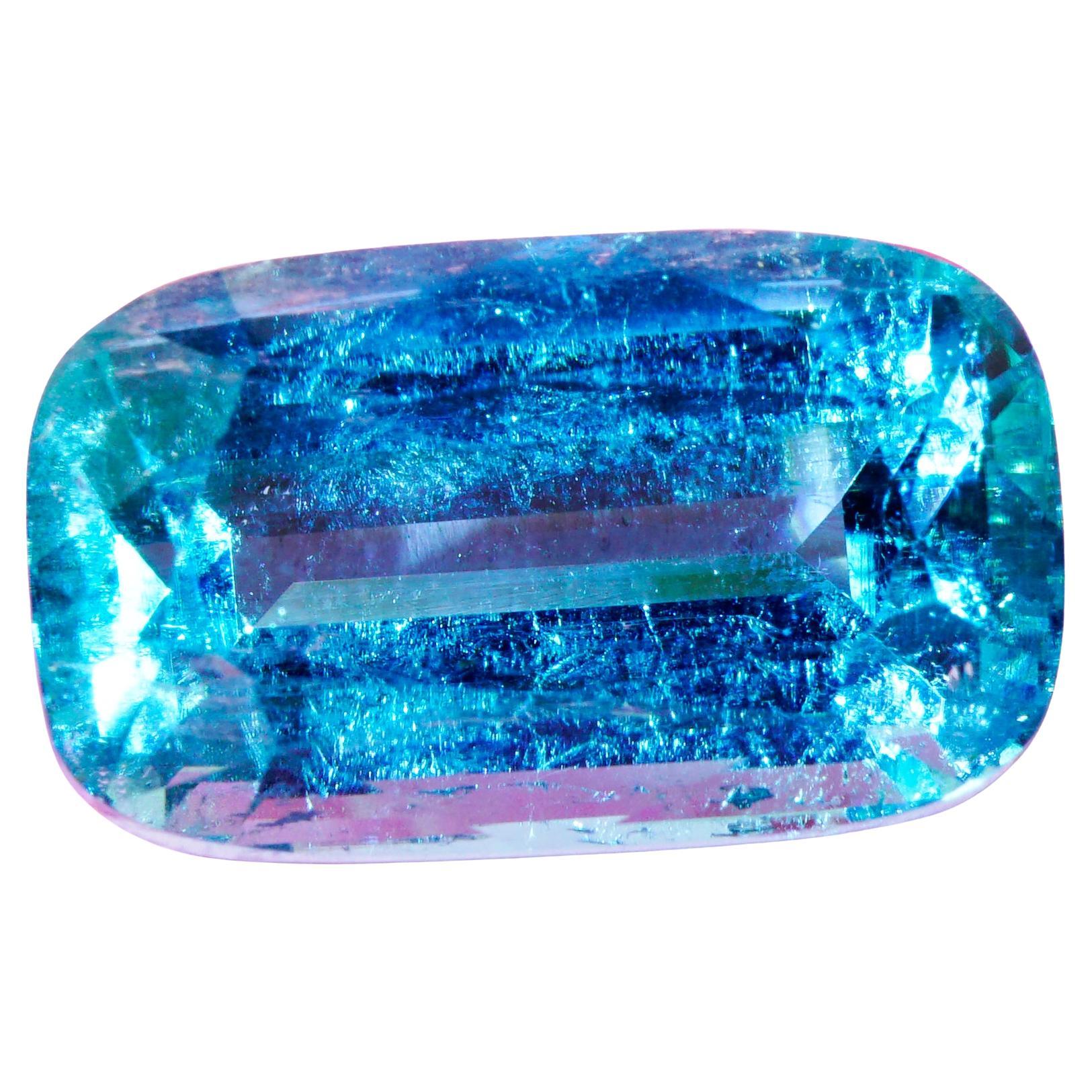Turmalin Seltene Neon Blau Tiffany Blau Afghanistan 8,05 ct Investition Edelstein im Angebot