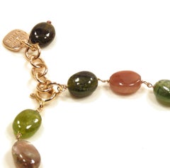 Pulsera de Oro Rosa Turmalina Hecha a Mano en Italia por Botta Gioielli