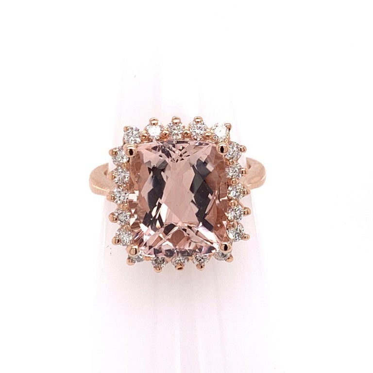 Bague Or 18 Carats Avec Rubellite Et Diamants - Poids 16,11 G, Taille 54 - Occasion, Pièce Unique