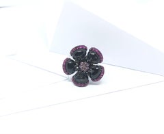 Tourmaline, Ruby and Pink Sapphire Ring set in Silver Settings