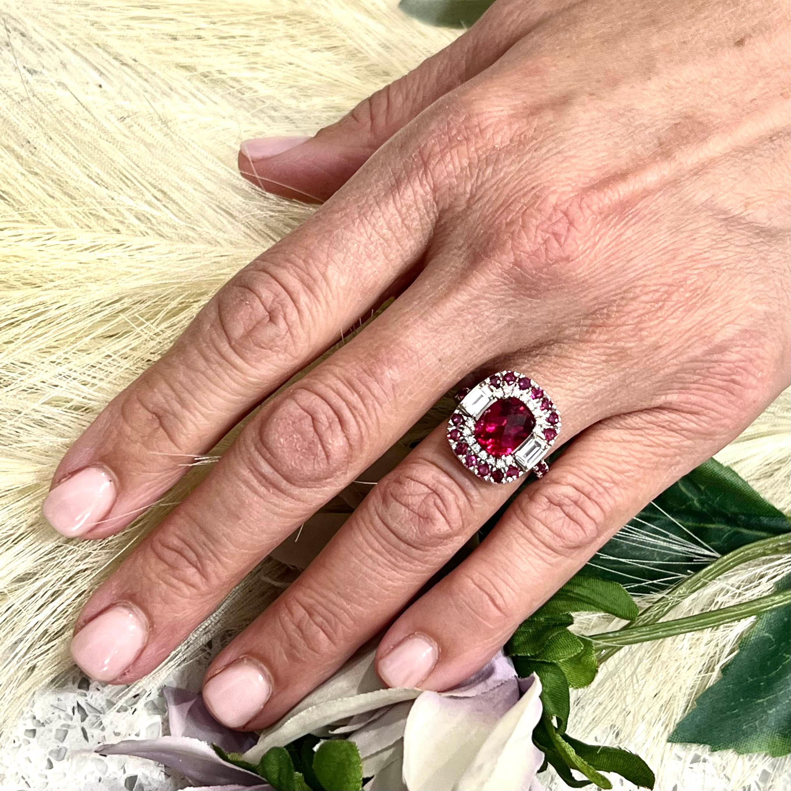 Natural Finely Faceted Quality Tourmaline Ruby Sapphire Diamond Ring 14k Gold 5.1 TCW GIA Certified $12,750 210737

This is a Unique Custom Made Glamorous Piece of Jewelry!

Nothing says, “I Love you” more than Diamonds and Pearls!

This Tourmaline