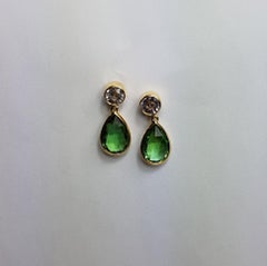 Tourmaline Sapphire Gold Earrings Wagner Collection
