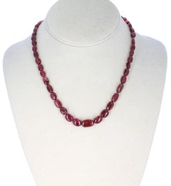 Tourmaline Smooth Tumbled Beads Necklace, Toggle Clasp