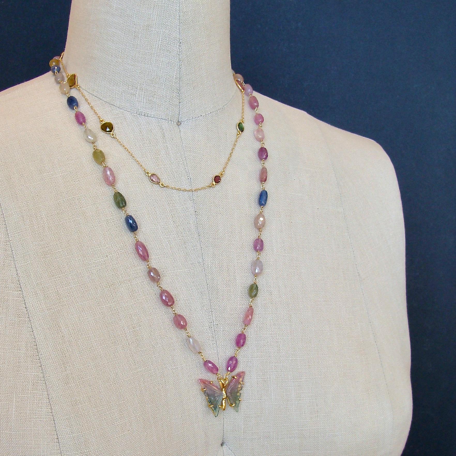 Women's Tourmaline Stations Necklace, Tess Necklace