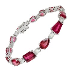 Turmalin & Topas Armband aus 18k Weißgold