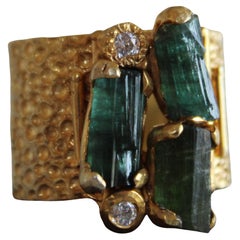 Tourmaline & Topaz Gold Cocktail Ring