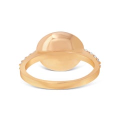 Tourmaline Triplets - 14 Karat Gold 5 Carats Cabochon Pink Tourmaline Ring