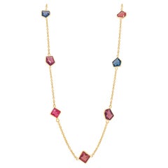 Tourmaline Unshape Necklace in 18k Yellow Gold
