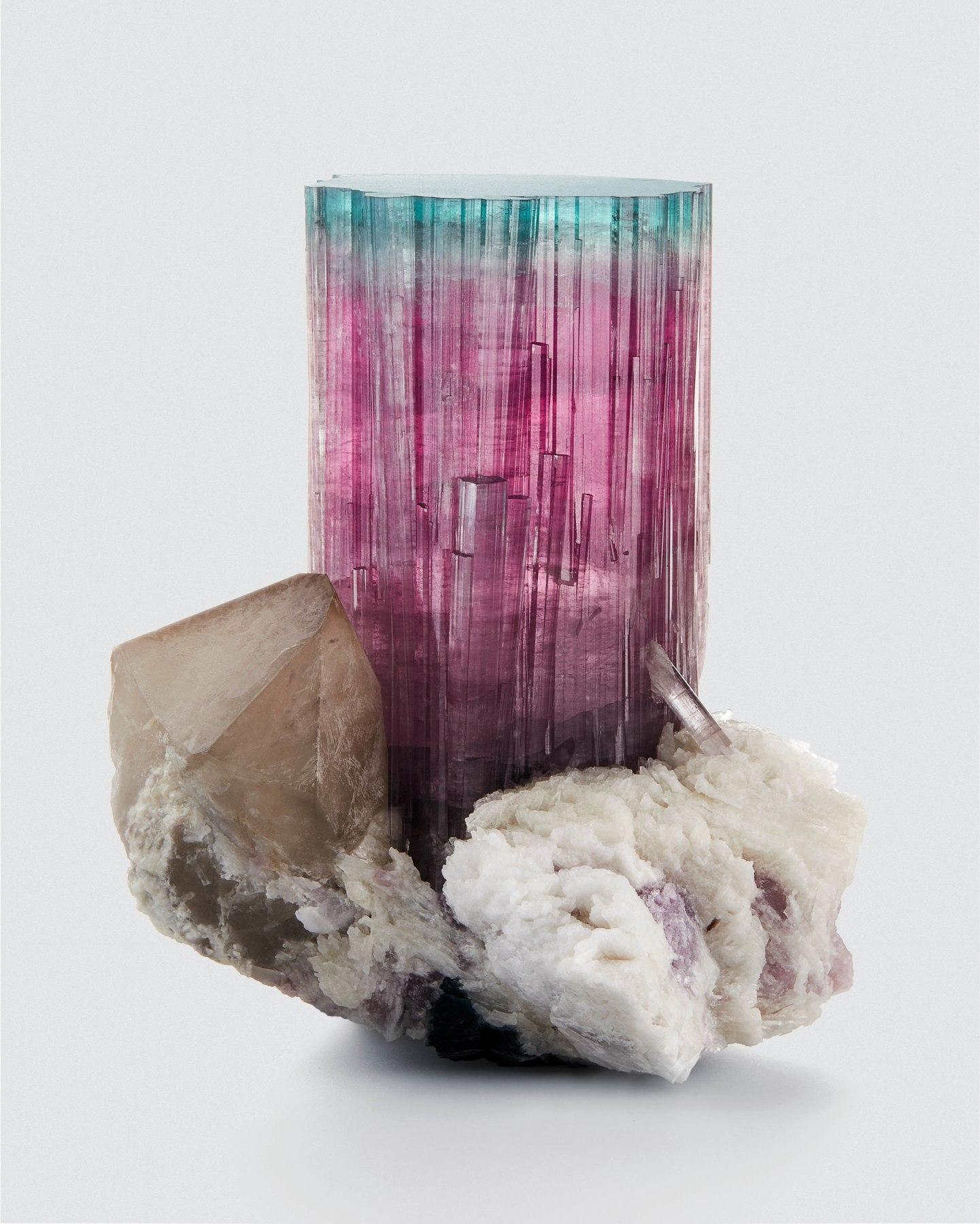 Tourmaline with Cleavelandite and Smoky Quartz In Good Condition In New York, NY