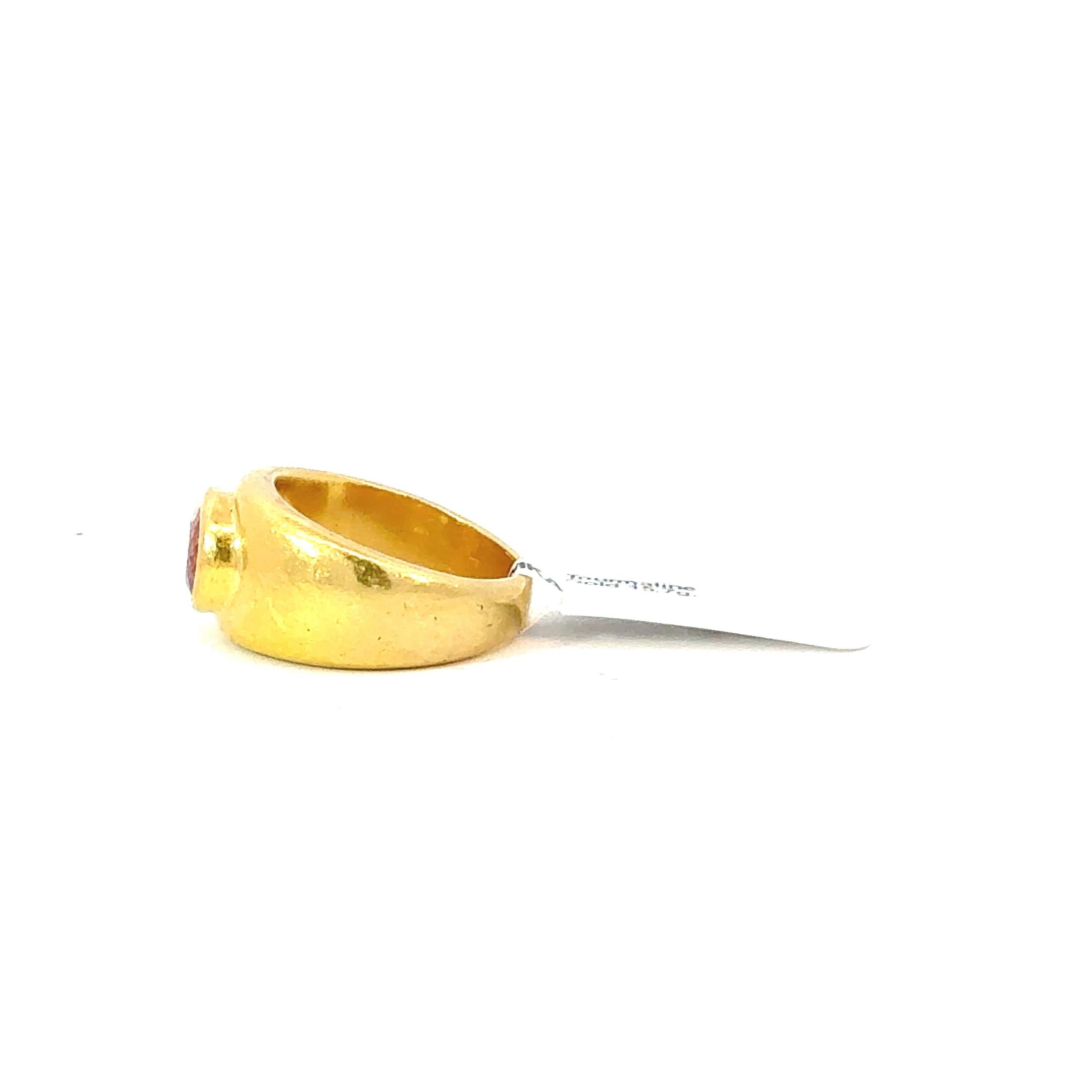 Donna Anello a sigaro in oro giallo con tormalina in vendita