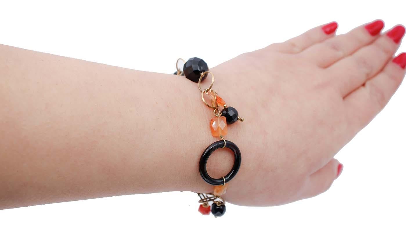 Pulsera Turmalina, Ónix, Retrò Corte mixto en venta