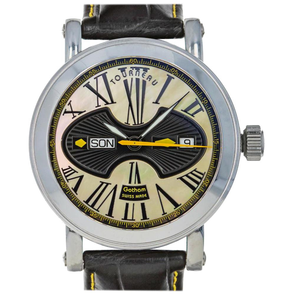 Tourneau Gotham 18K Rose Gold Limited Edition Blue and Rose Color Dial