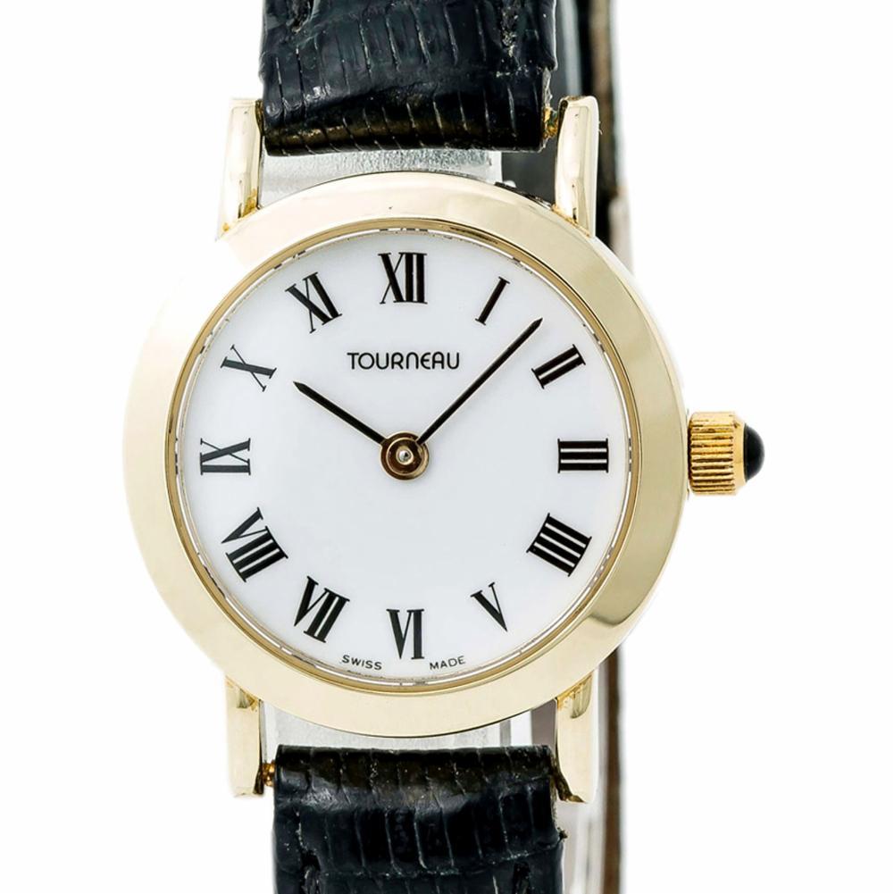 Contemporary Tourneau No-Model No-Ref#, White Dial, Certified and Warranty For Sale