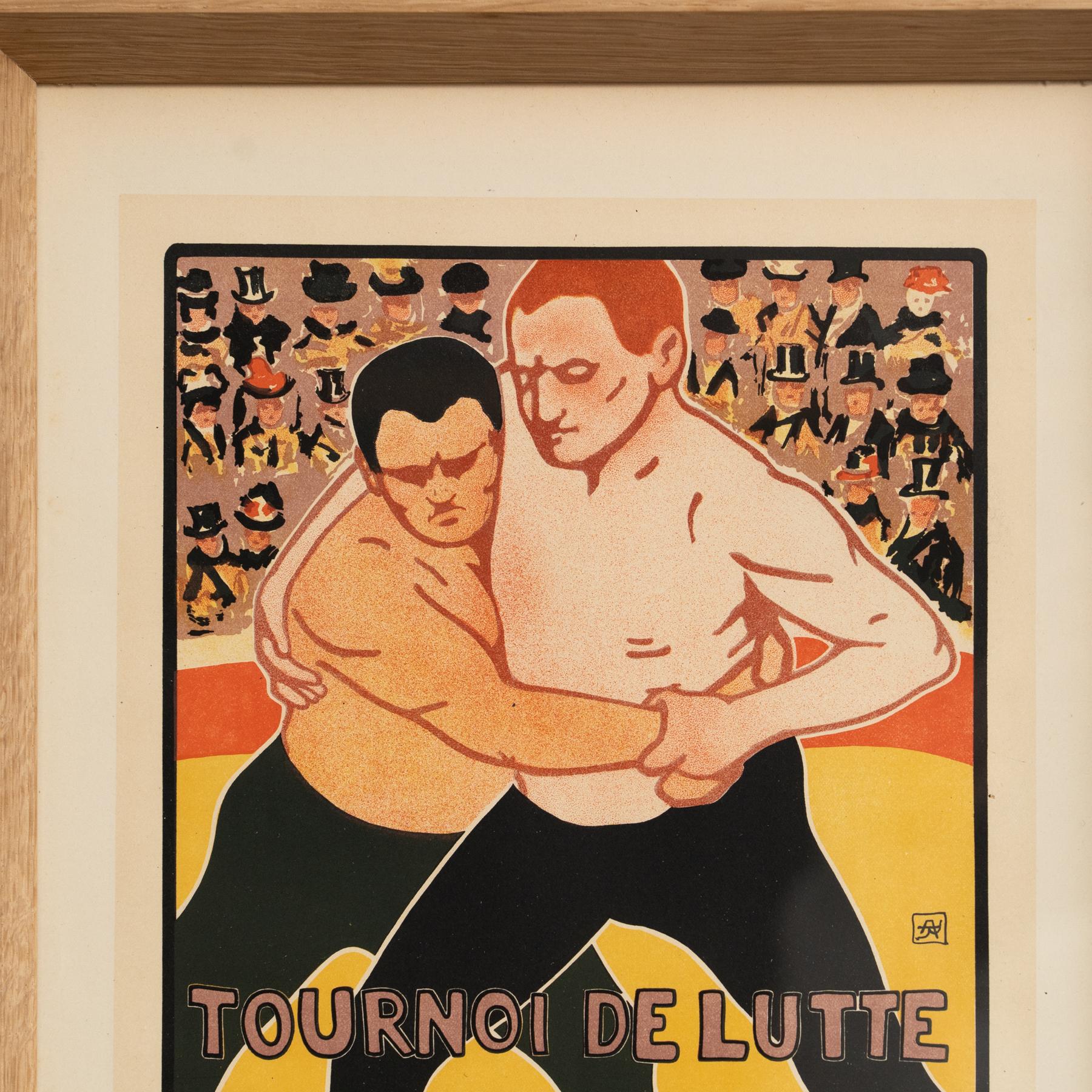 Paper Tourney De Lutte Artwork by Aug. Bernard by Les Maitres de l'Affiche, circa 1930 For Sale