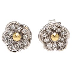 Orecchini a fiore in oro 18k con diamanti TOUS