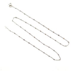 Tous Collier Station Cube en or blanc 18kt 16" (16")