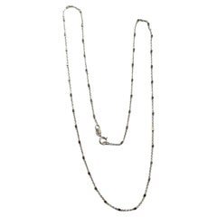 Tous 18kt White Gold Cube Station Necklace 16"