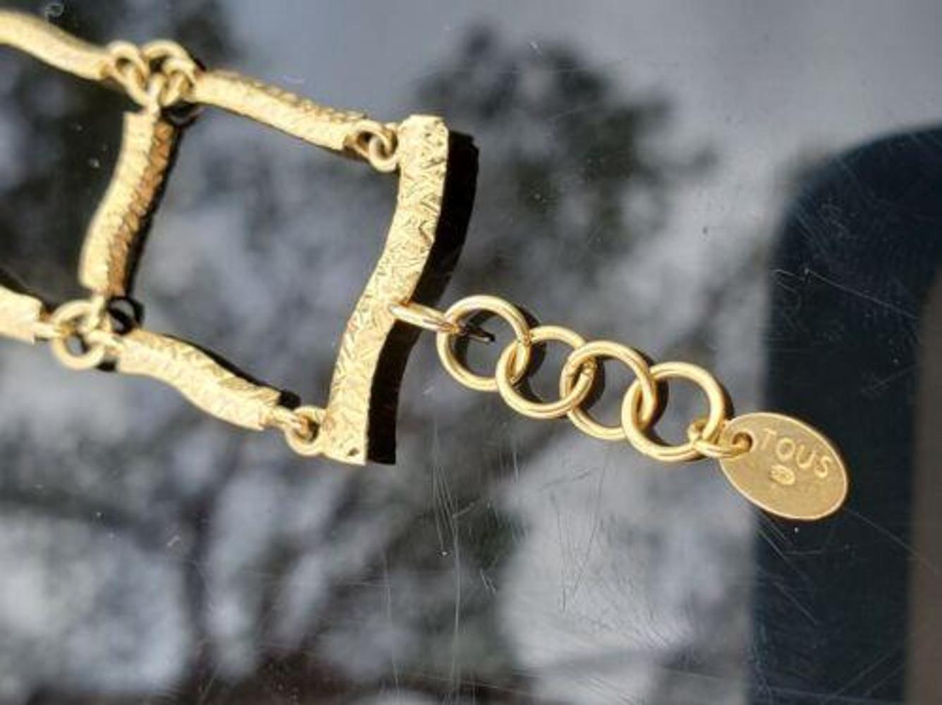 Bracciale Tous con struttura a scaletta A Link Quadrato Flessibile in oro giallo 18k 7