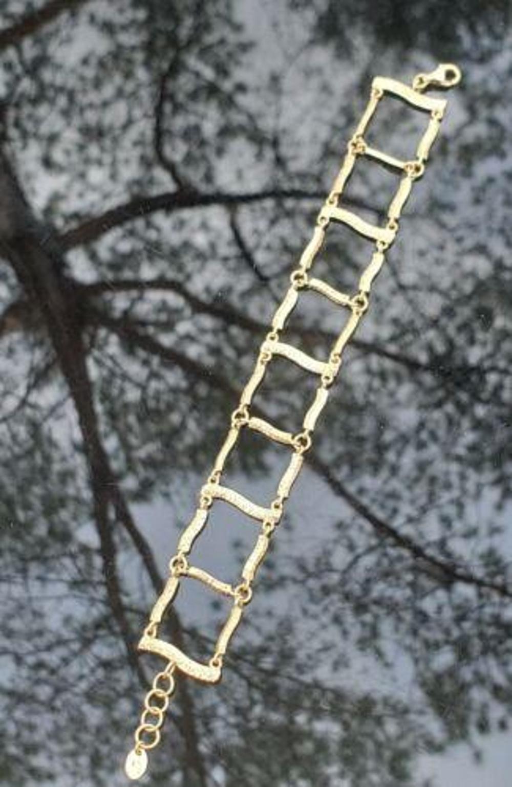 Bracciale Tous con struttura a scaletta A Link Quadrato Flessibile in oro giallo 18k 7