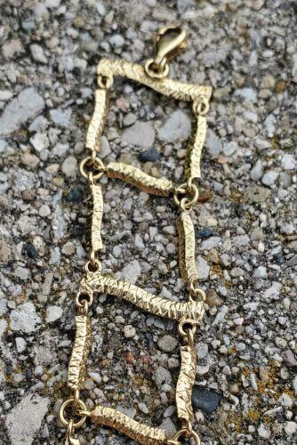 Bracciale Tous con struttura a scaletta A Link Quadrato Flessibile in oro giallo 18k 7