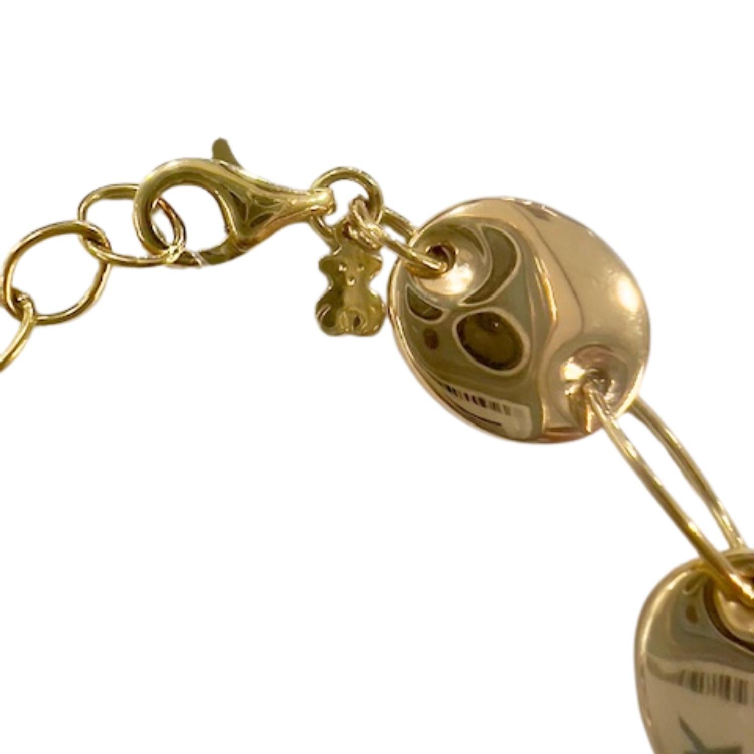 Women's TOUS Contemporary Design 18k yellow Gold Bracelet For Sale