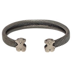 Bracciale a fascia in argento sterling con motivo a orso di Tous #25647