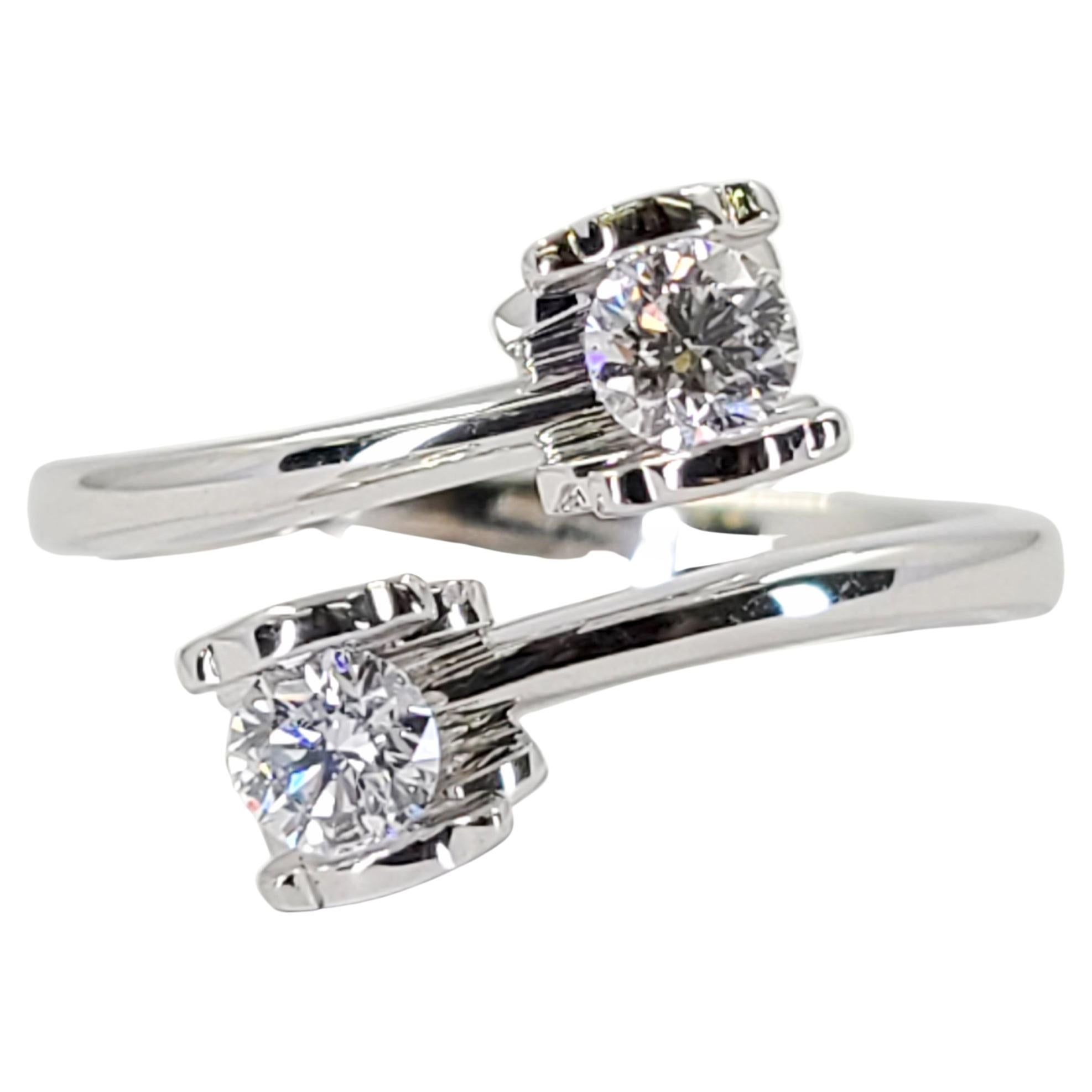 Tous White Gold Diamond Bypass Ring For Sale at 1stDibs | tous diamond ring,  tous engagement rings, tu y yo ring