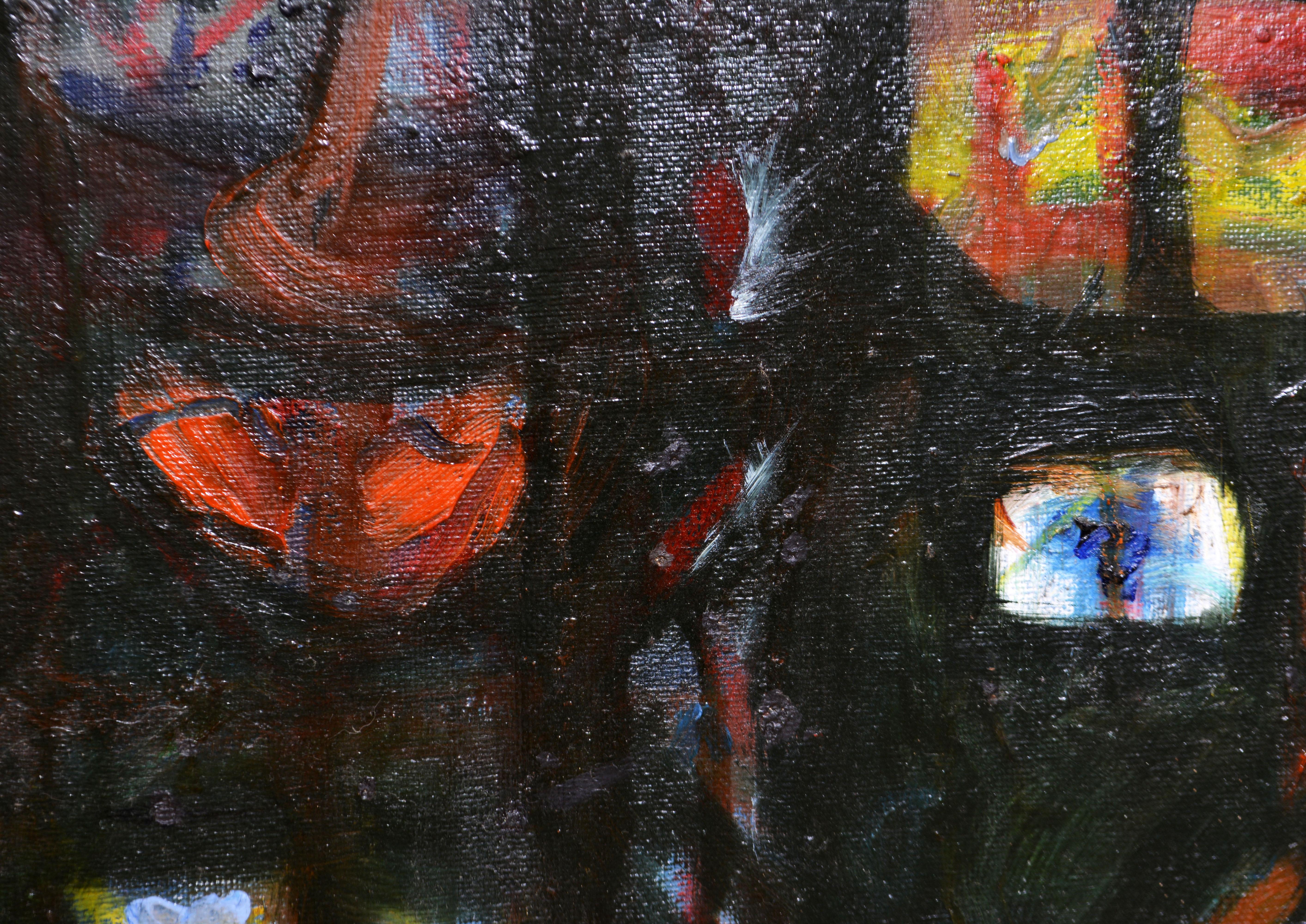 Toussaint L'Ouverture, peinture abstraite originale de Lars Hegeluns, 16 x 20 pouces. Bon état - En vente à Ft. Lauderdale, FL