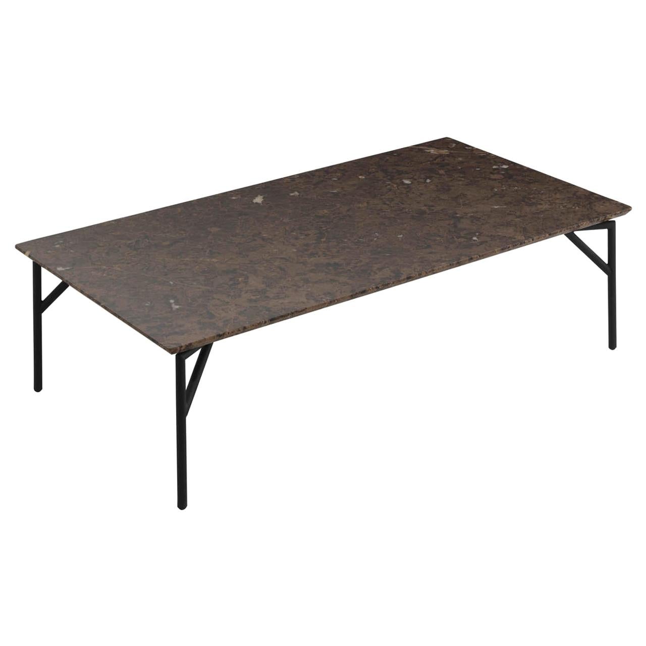 Tout Le Jour Coffee Table with Emperador Marble Top by Marc Thorpe For Sale