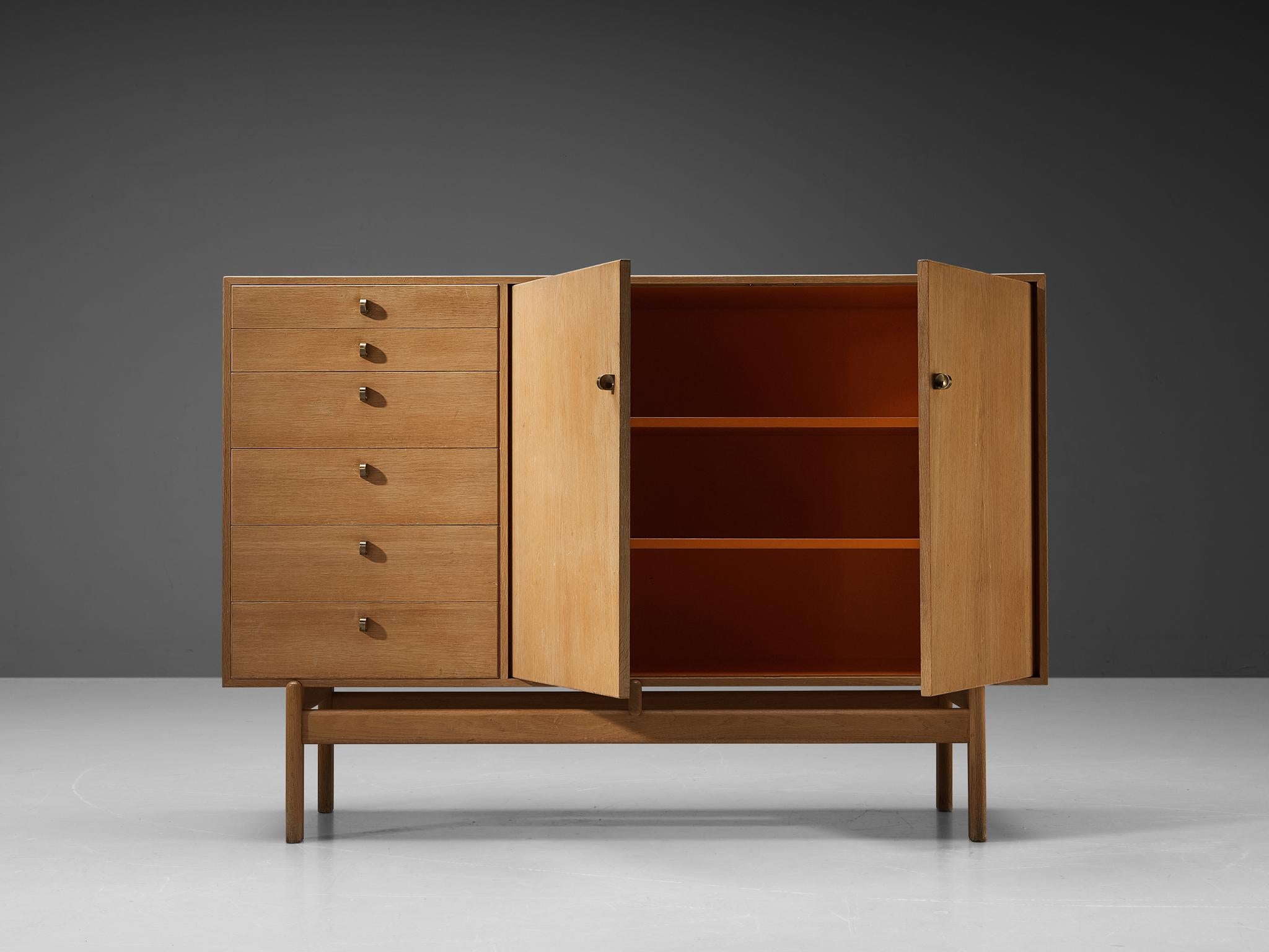 Tove and Edvard Kindt-Larsen Cabinet with Original Orange Interior  3