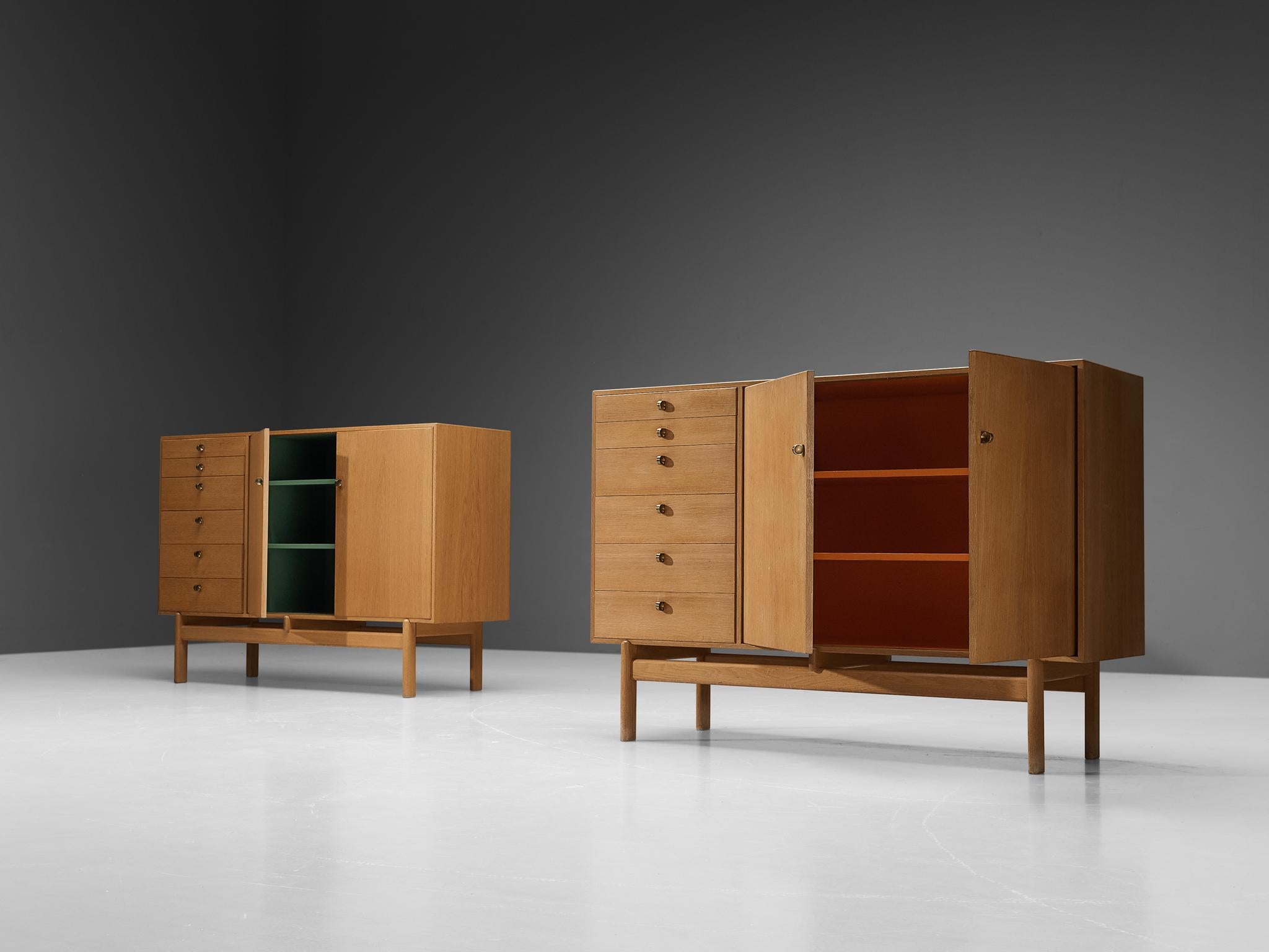 Tove and Edvard Kindt-Larsen Cabinet with Original Orange Interior  7