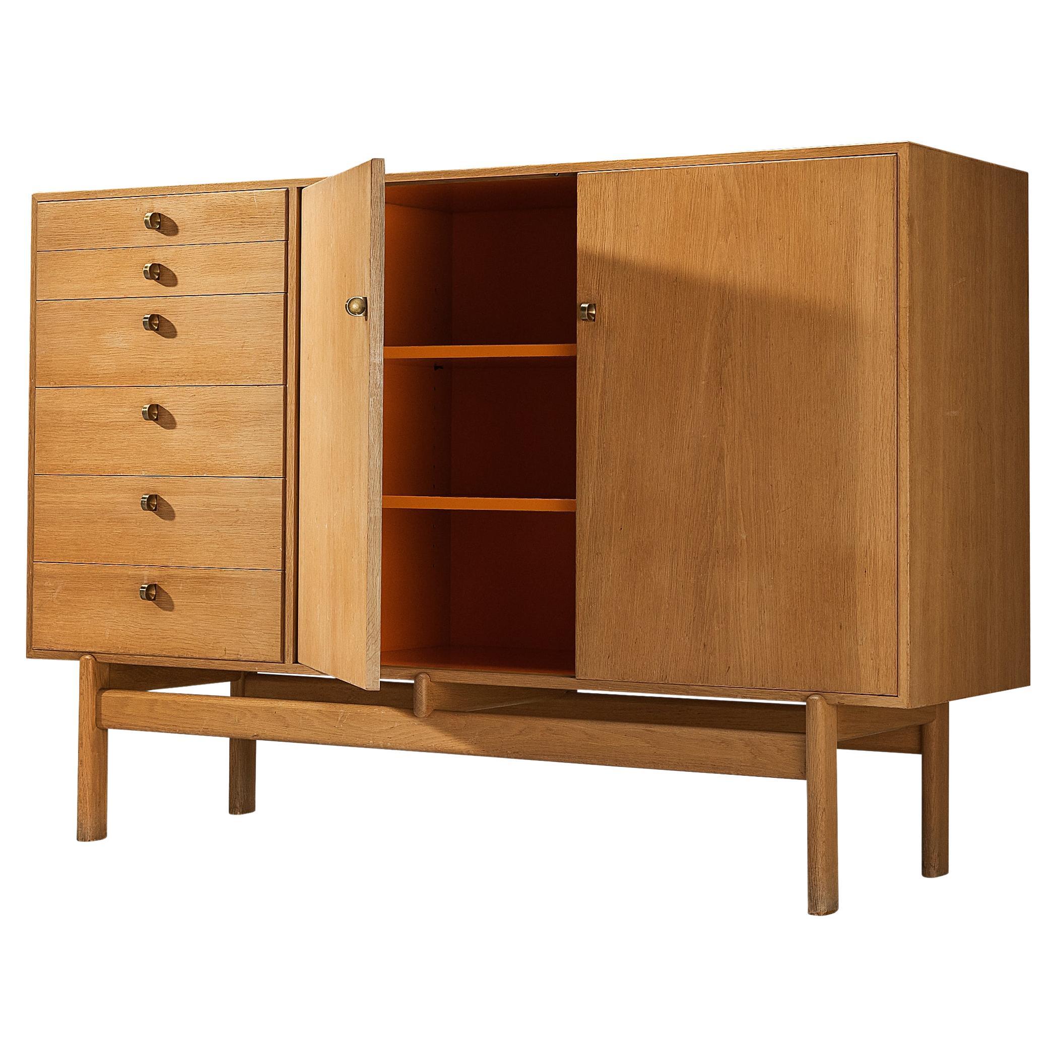 Tove and Edvard Kindt-Larsen Cabinet with Original Orange Interior 