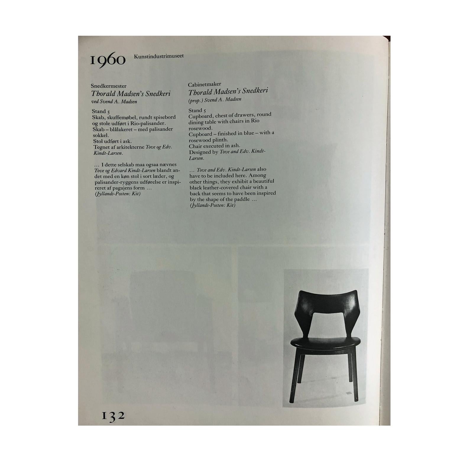 Tove & Edvard Kind-Larsen Seltene Sechs Esszimmerstühle für Thorald Madsen, 1960 im Angebot 2