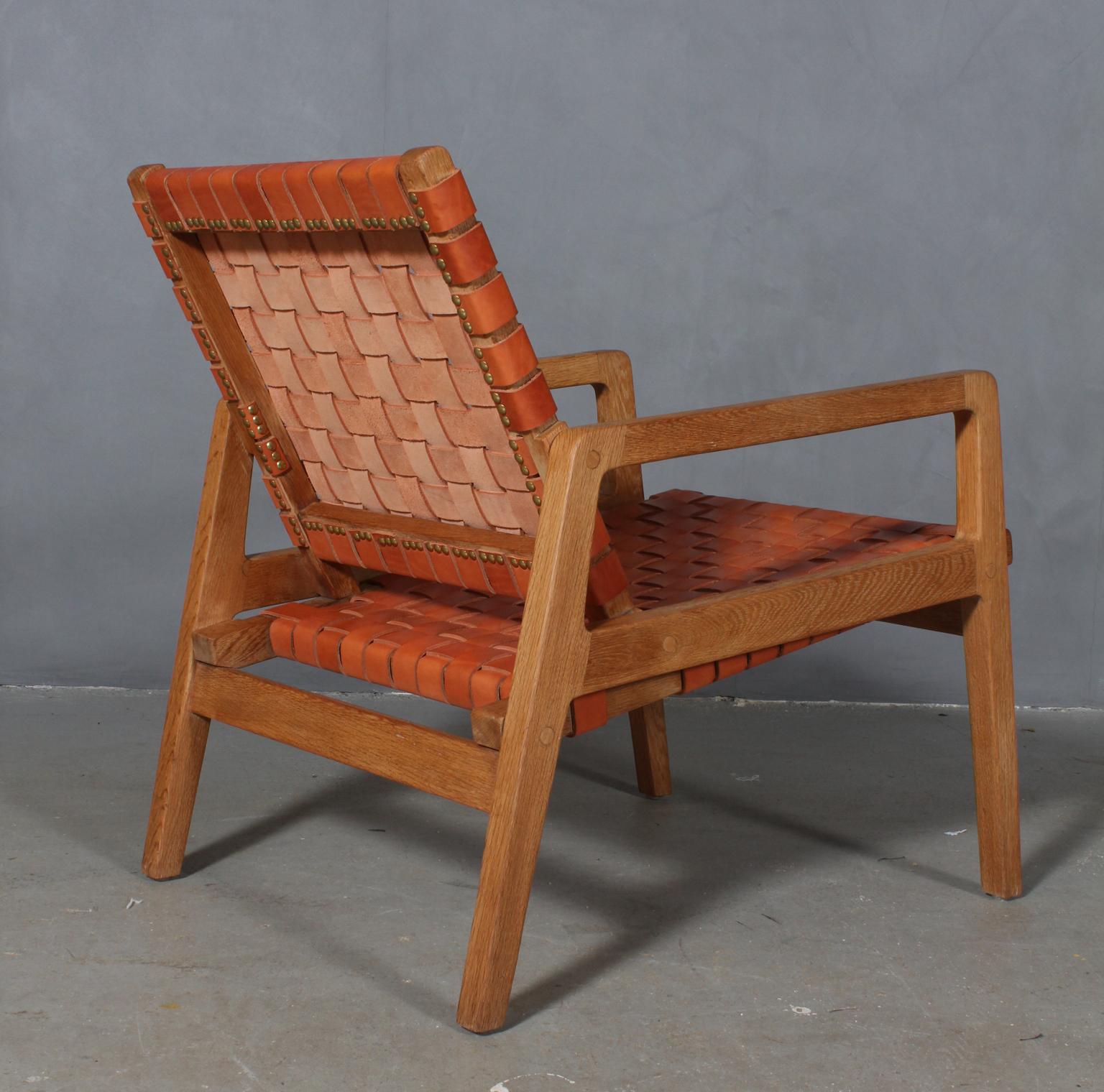 Leather Tove & Edvard Kindt-Larsen, Attributed, Lounge Chair