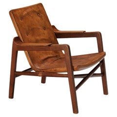 Tove & Edvard Kindt-Larsen: Sessel „Fireside“ aus Originalleder