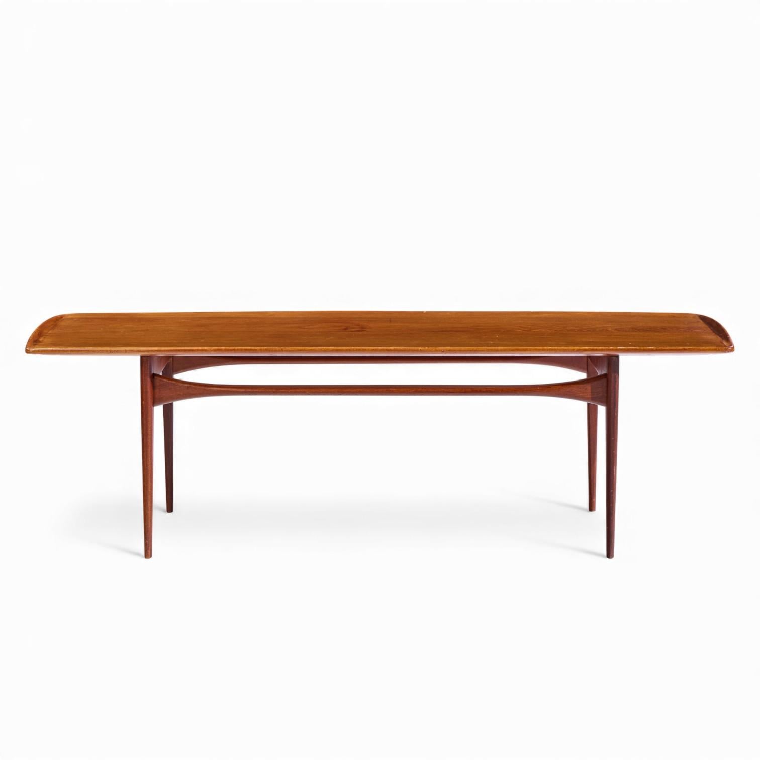 Tove & Edvard Kindt-Larsen for France & Daverkosen Mid Century Danish Teak Coffee Table

This coffee table measures: 59 wide x 20.5 deep x 18.5 inches high

Great Vintage Condition - Minor Areas of Wear and Light Scratches.

We take our photos in a